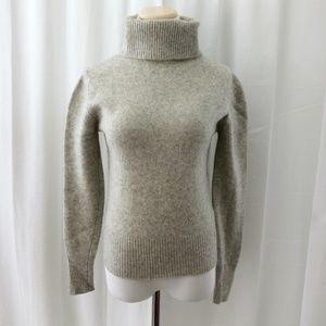 Vintage Sears Jr Bazaar gray wool t-neck sweater
